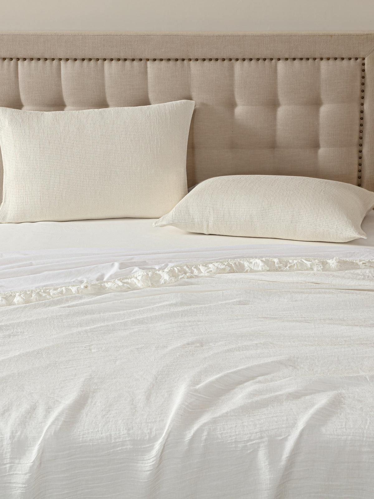 Waffle Weave Quilt Cover & Standard Shams Set