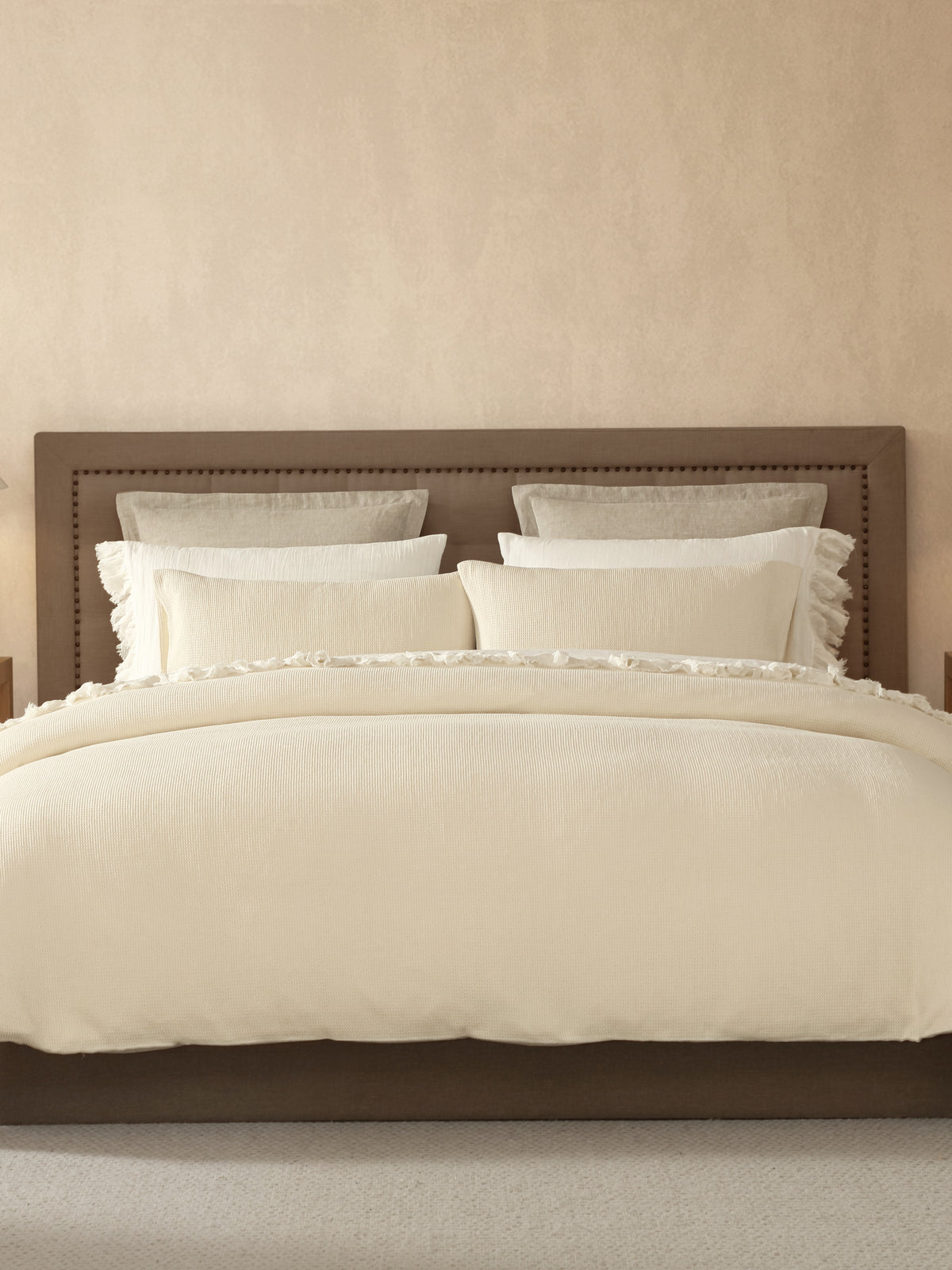 Waffle Weave Quilt Cover & Standard Shams Set