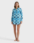 Cotton Voile Shirt Dress Poppies