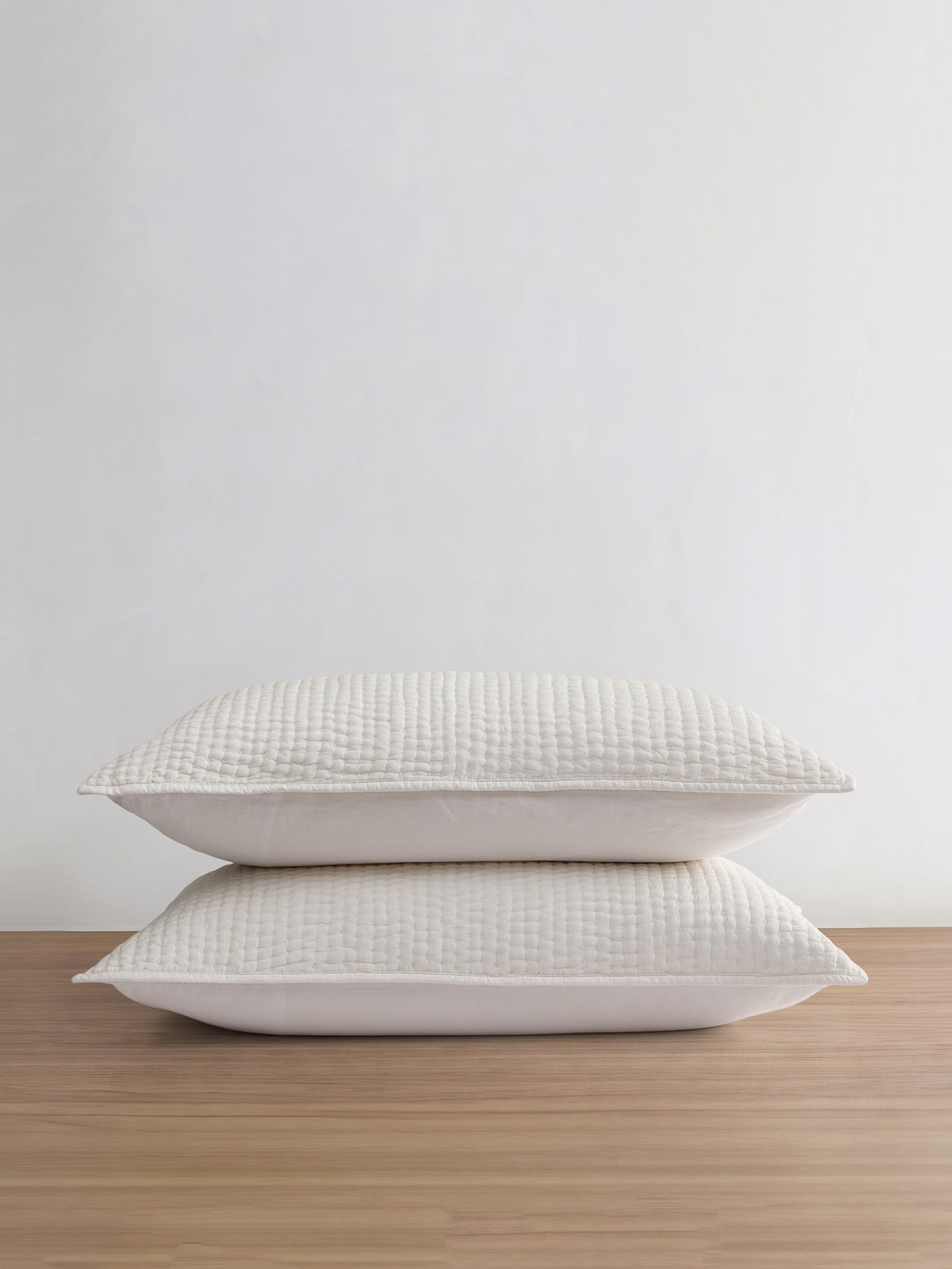 Pure White Silk Quilted Sham