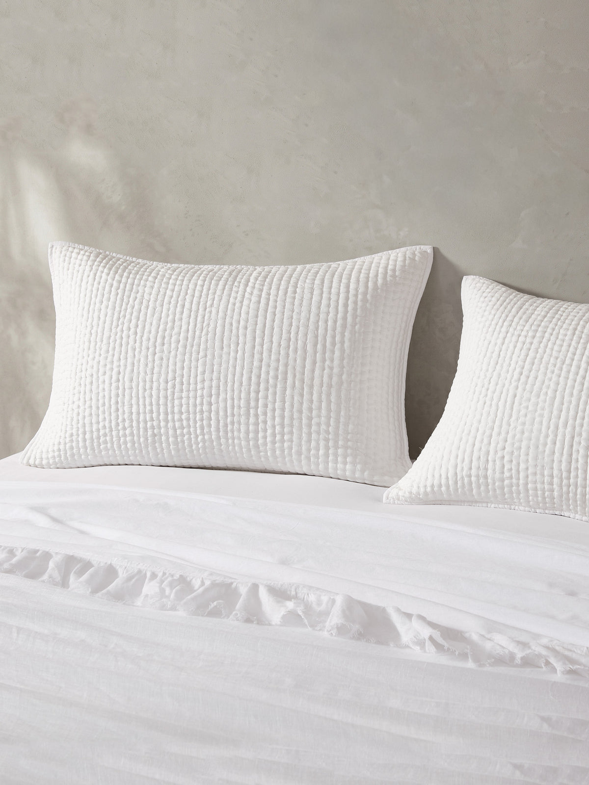 Pure White Silk Quilted Sham