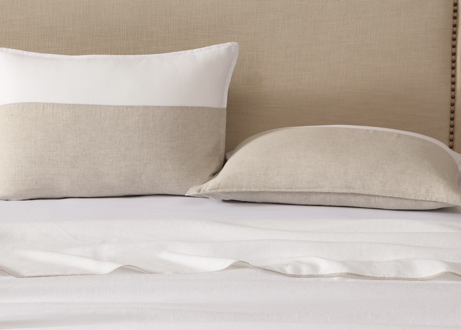 Linen Colour Block Flat Sheet