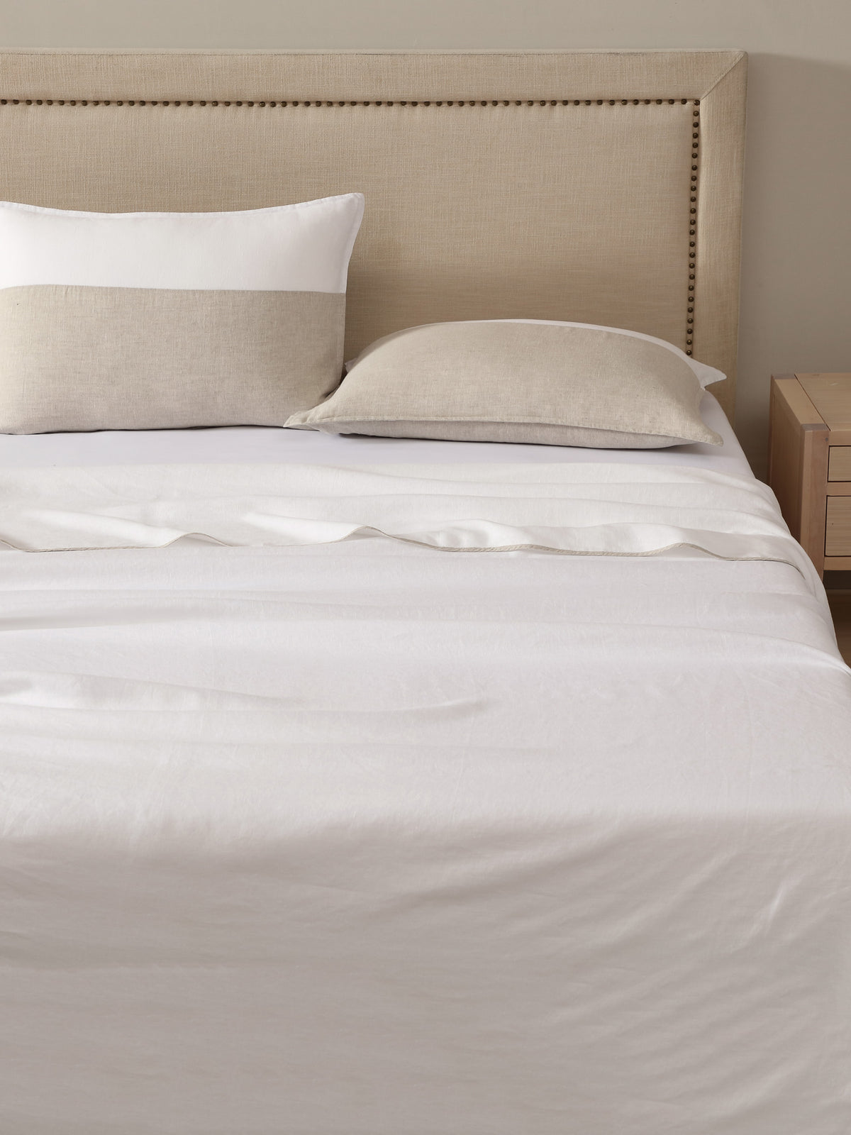 Linen Colour Block Flat Sheet