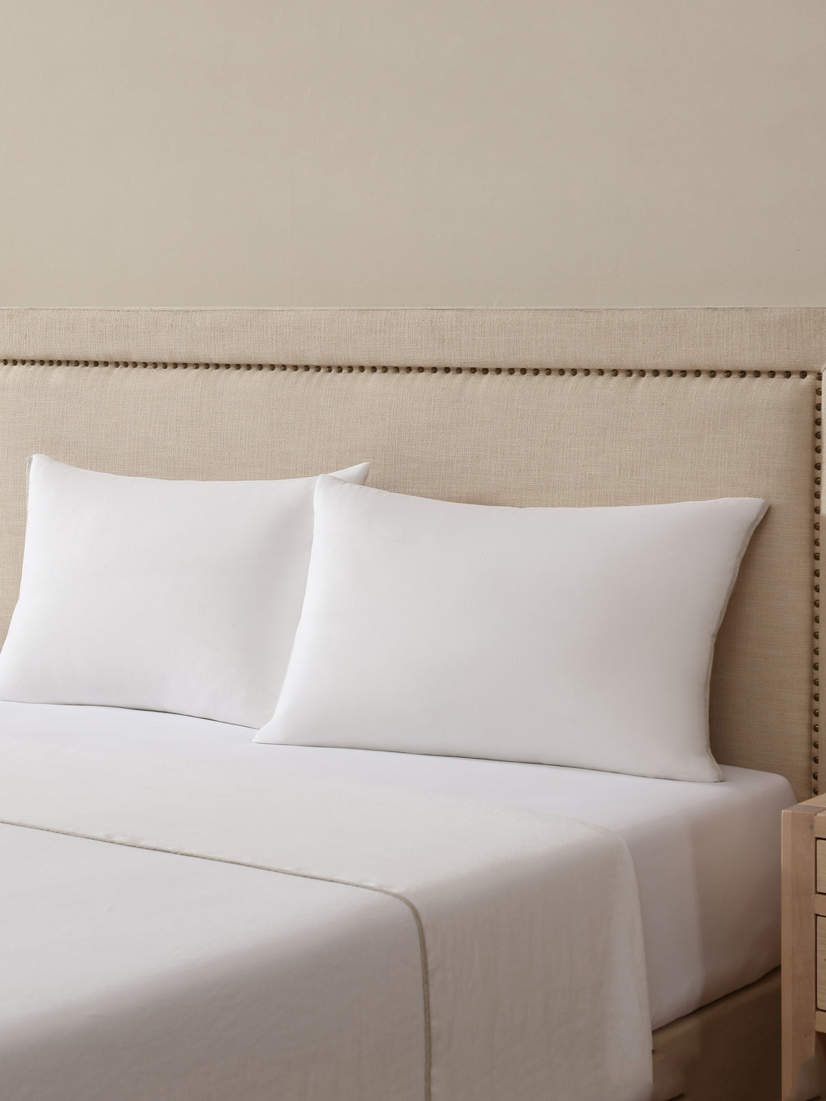 Linen Colour Block Pillowcase Pair