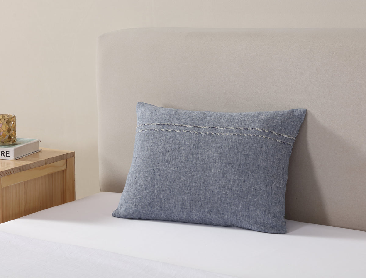 Linen Colour Block Small Decorative Pillow Cover