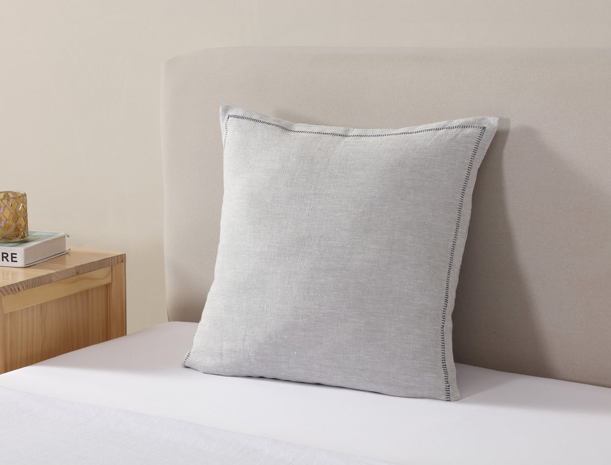 Linen Colour Block Large Decorative Pillow Cover