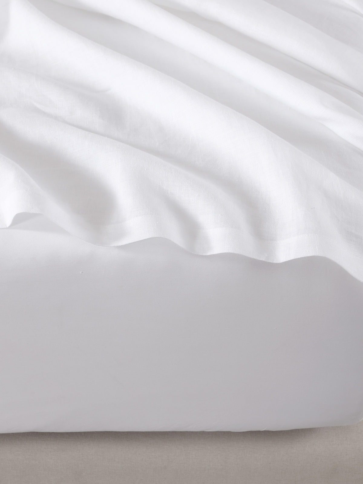 Linen Colour Block Fitted Sheet