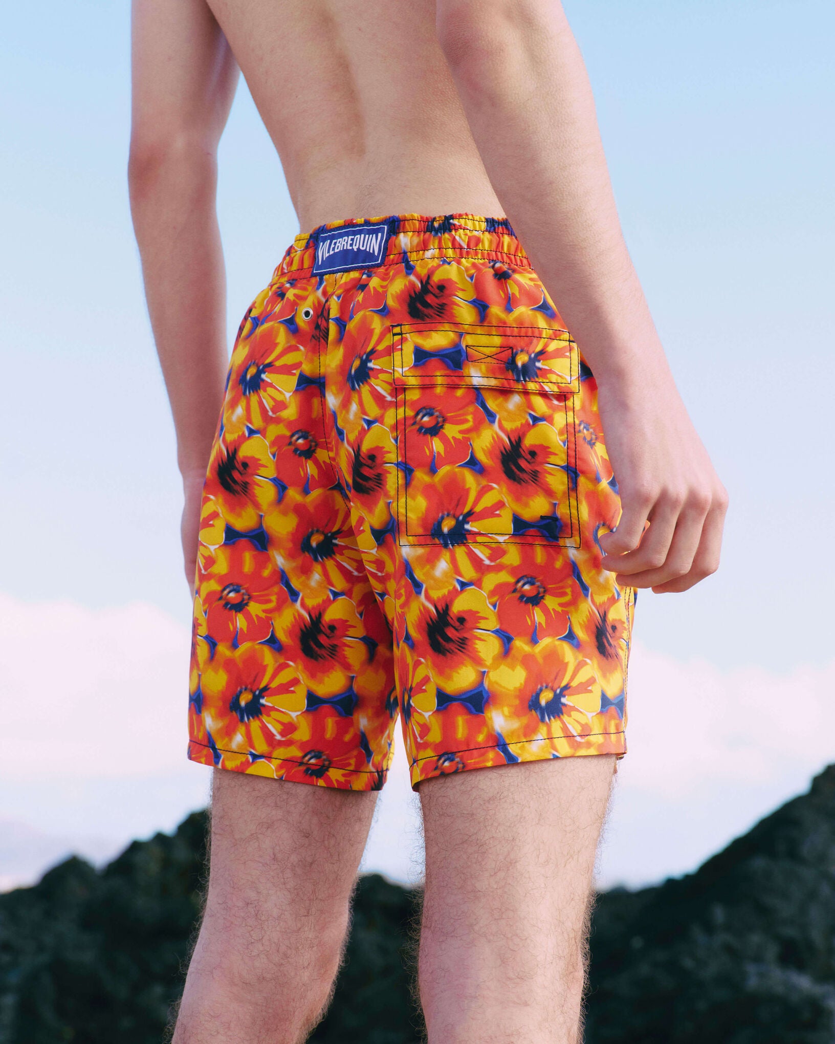 Men Swim Shorts Poppies