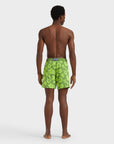 Men Swim Shorts Flocked Tropical Turtles