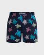 Men Stretch Short Swim Shorts Ronde des Tortues Multicolores