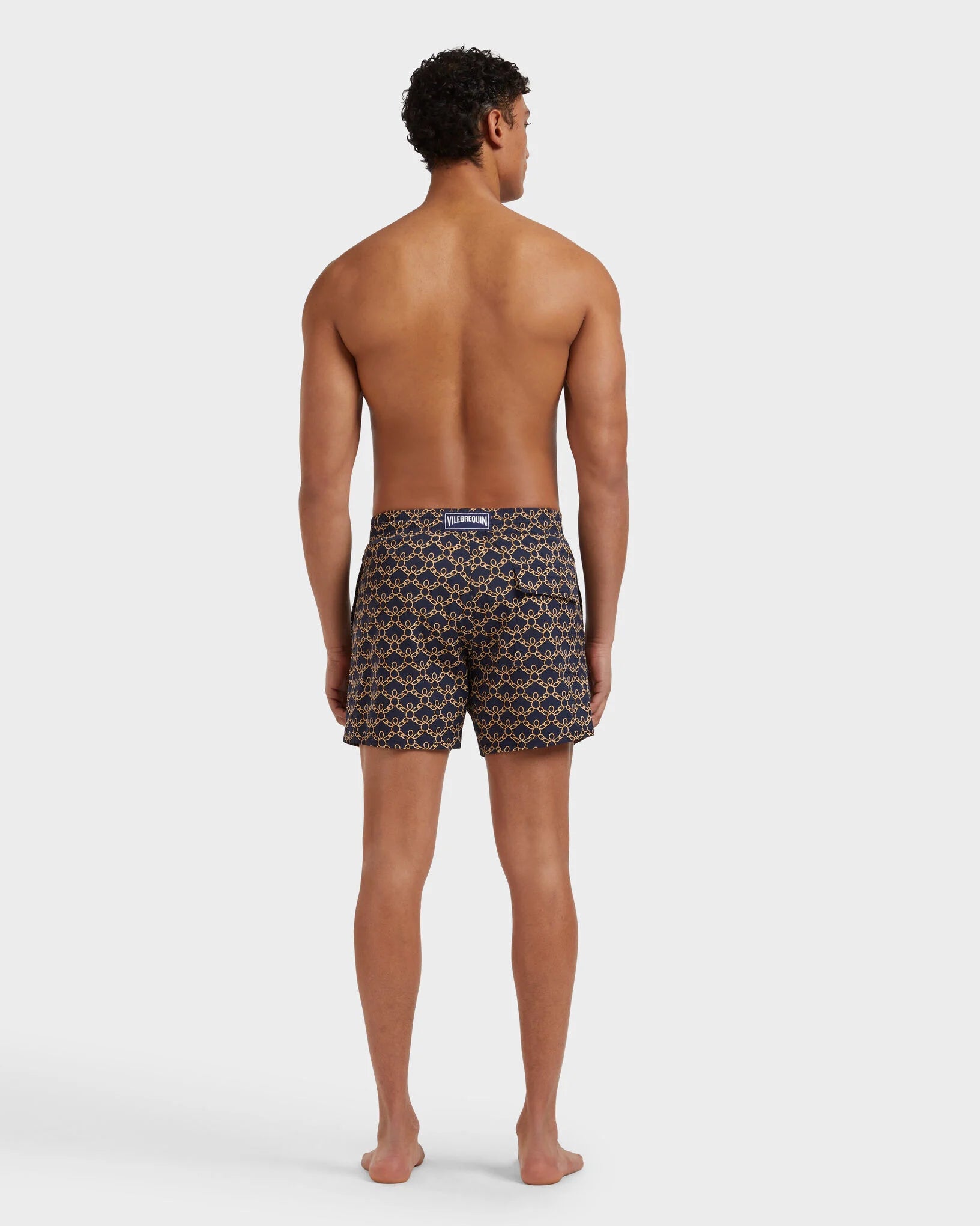 Men Stretch Short Swim Shorts Turtles Chain