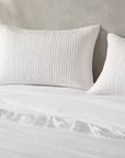 Pure White Silk Quilted Sham
