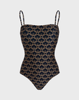 Women Bustier One-piece swimsuit Turtles Chain