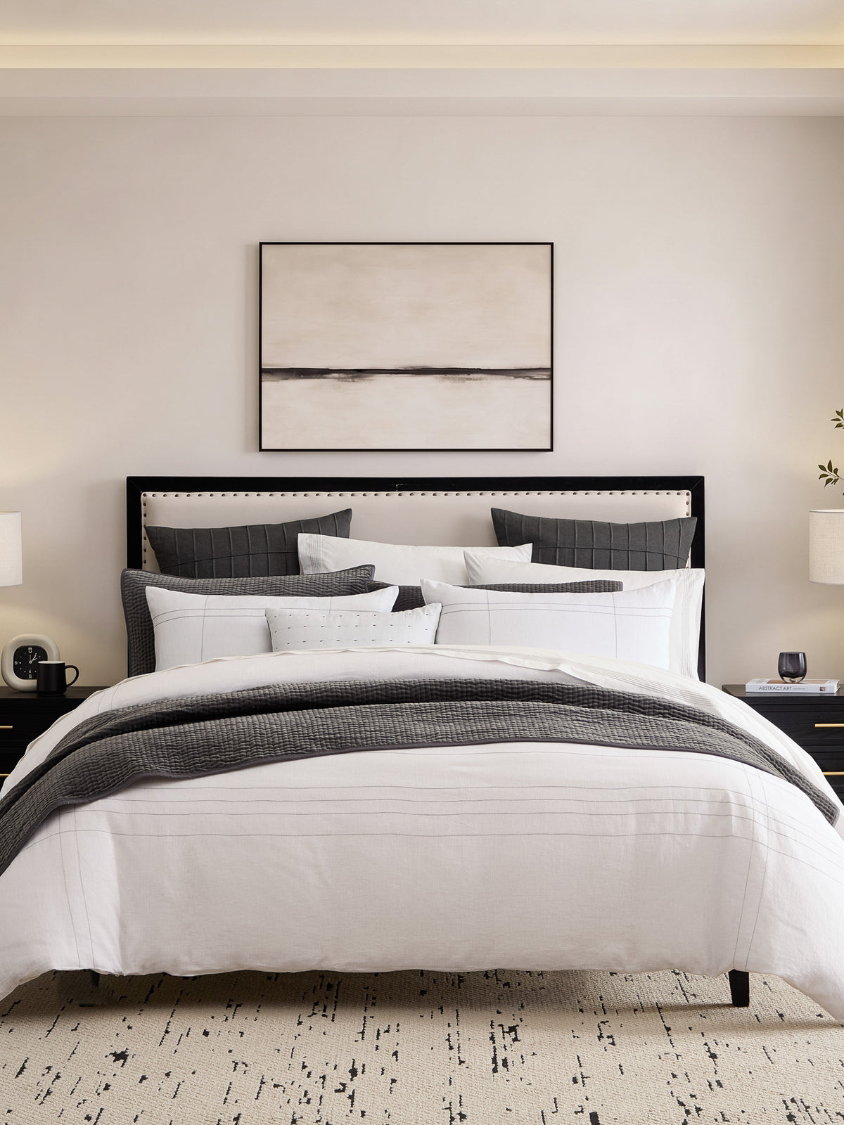 Vera Wang Contrast Bobbin Thread Quilted Euro Sham